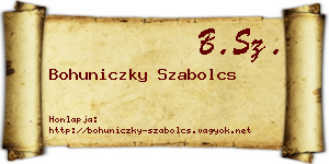 Bohuniczky Szabolcs névjegykártya